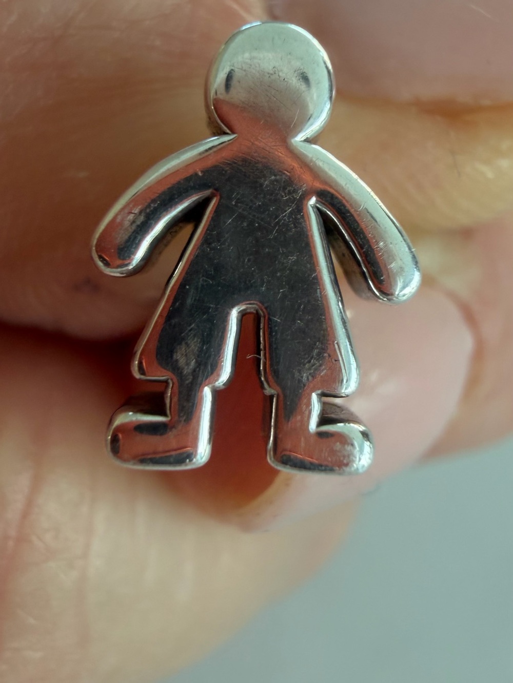 Tous Silver Girl Motif Stud Earrings - Picture 2 of 2